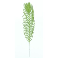 Glitter Leaves Green , 15 Inches (Lot of 1 Bag, 12 Leaves Per Bag) SALE ITEM